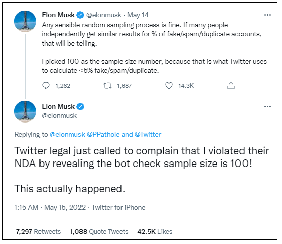 Musk tweets deal